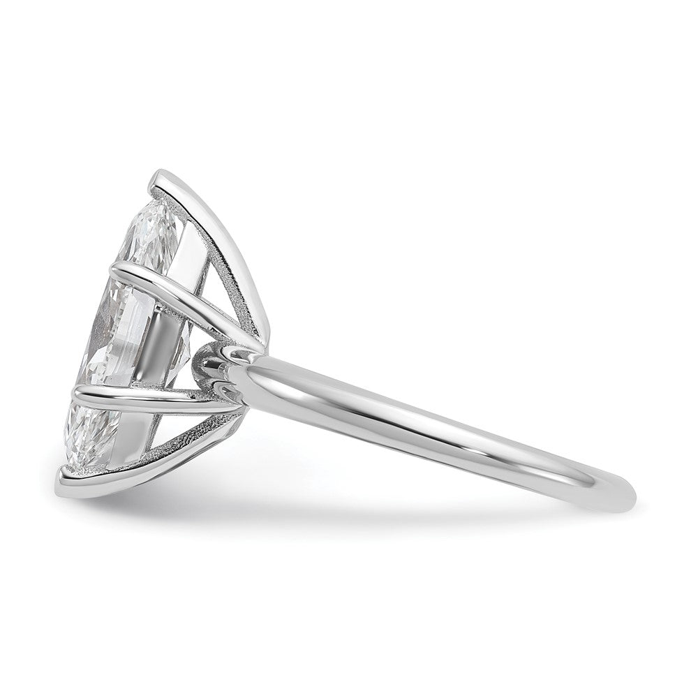 14k White Gold  3 Ct. Certified Lab Grown Diamond VS/SI+ G+ Marquise Solitaire Engagement Ring