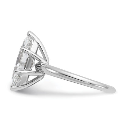 14k White Gold  3 Ct. Certified Lab Grown Diamond VS/SI+ G+ Marquise Solitaire Engagement Ring