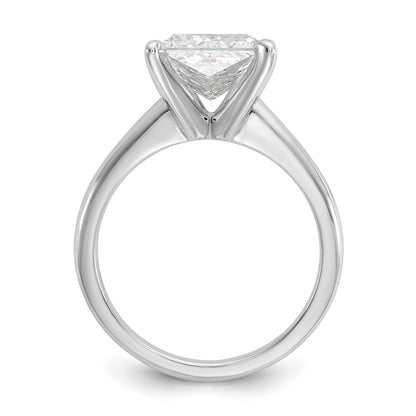 14K White Gold 3 carat Certified Lab Grown Diamond VS+ F+ Oval Complete Solitaire Engagement Ring
