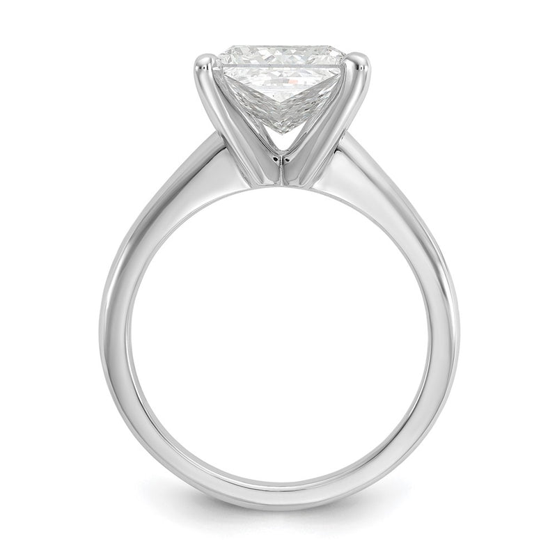 14K White Gold 3 carat Certified Lab Grown Diamond VS+ F+ Oval Complete Solitaire Engagement Ring
