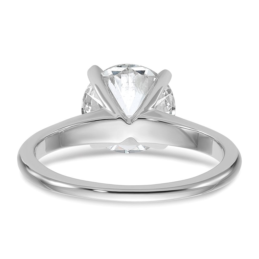14K White Gold 3 carat Lab Grown Diamond VS+ F+ Round Complete Solitaire Engagement Ring