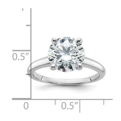 14k White Gold 3 Ct. Certified Lab Grown Diamond VS/SI+ G+ Round Solitaire Engagement Ring