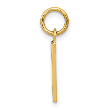 14K Yellow Gold Small Polished Number 1 Charm