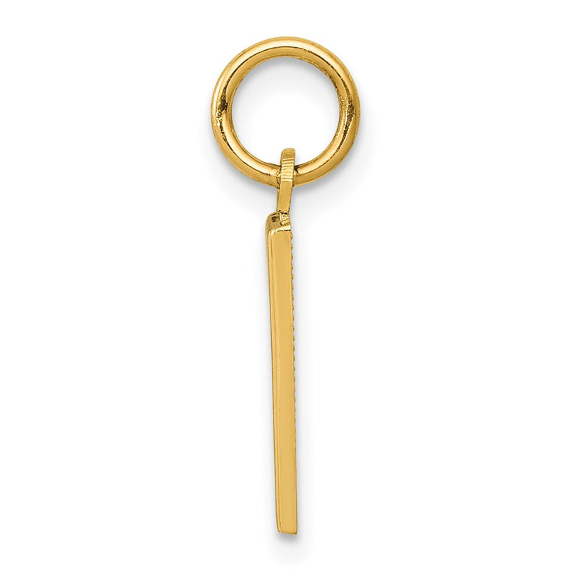 14K Yellow Gold Small Polished Number 1 Charm