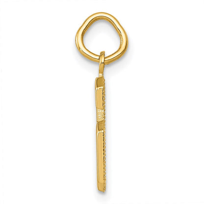 14K Yellow Gold Small Polished Number 6 Charm