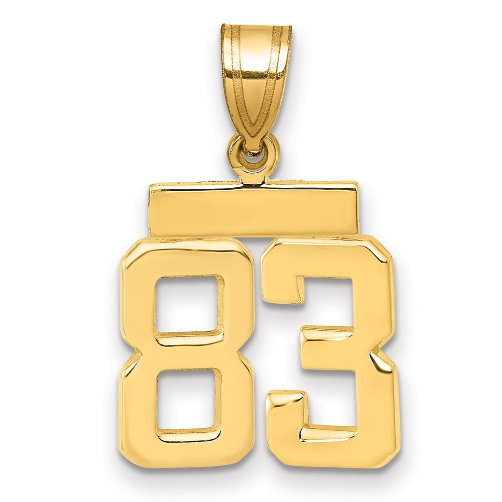 14k Yellow Gold Small Polished Number 83 Charm