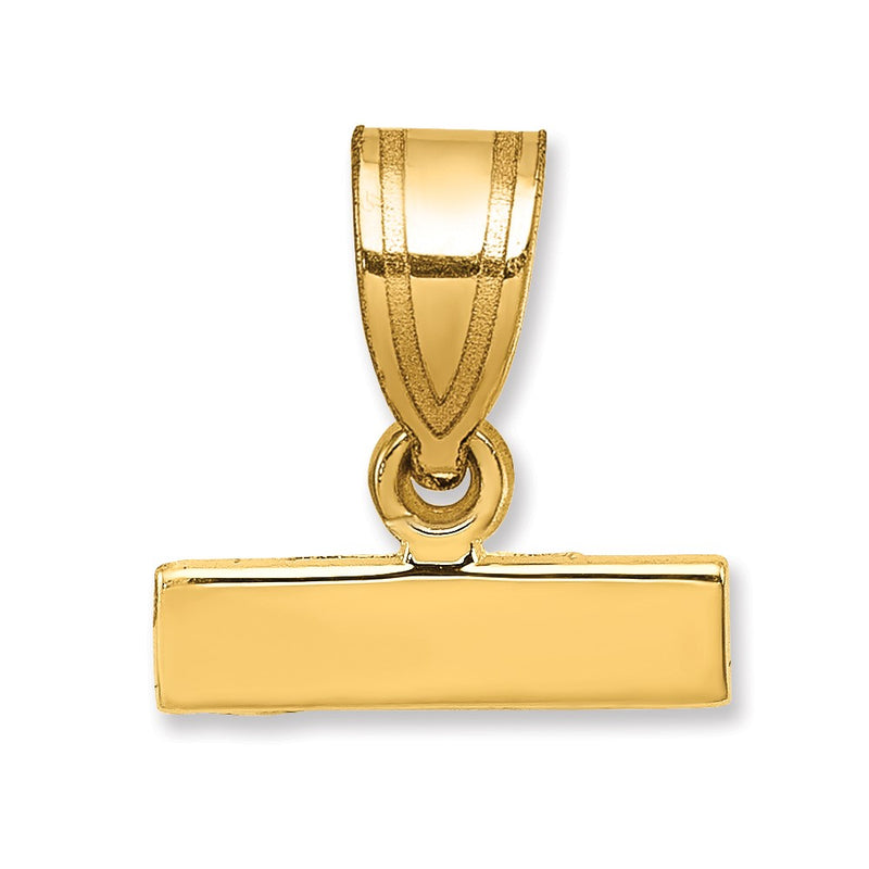 14K Yellow Gold Small Polished Top Charm