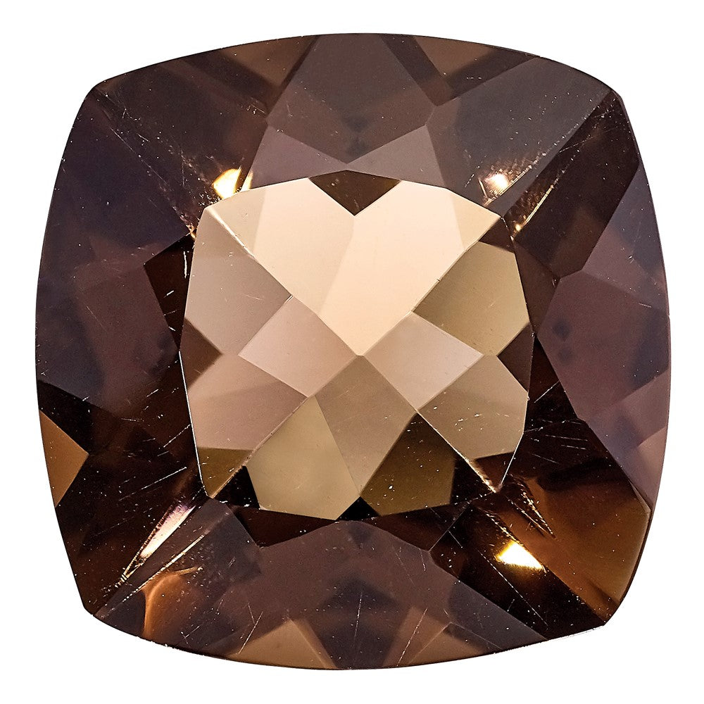 Gemstone Smoky Quartz Aa Quality 11mm Antique Cushion Checkerboard
