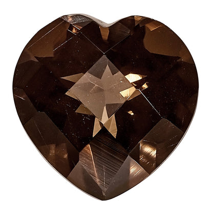 Gemstone Smoky Quartz Aa Quality 5mm Heart Checkerboard
