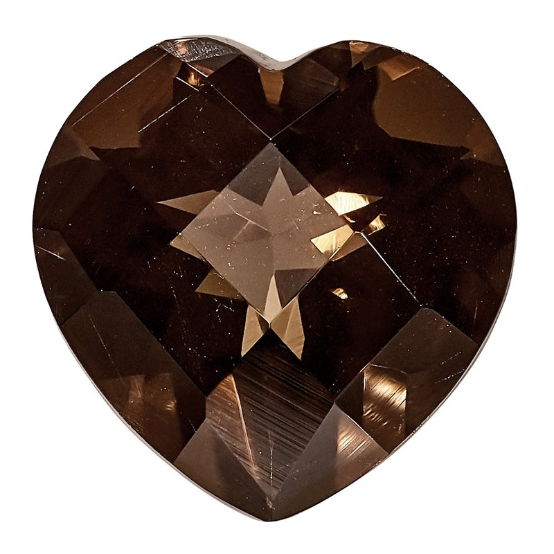 Gemstone Smoky Quartz Aa Quality 5mm Heart Checkerboard