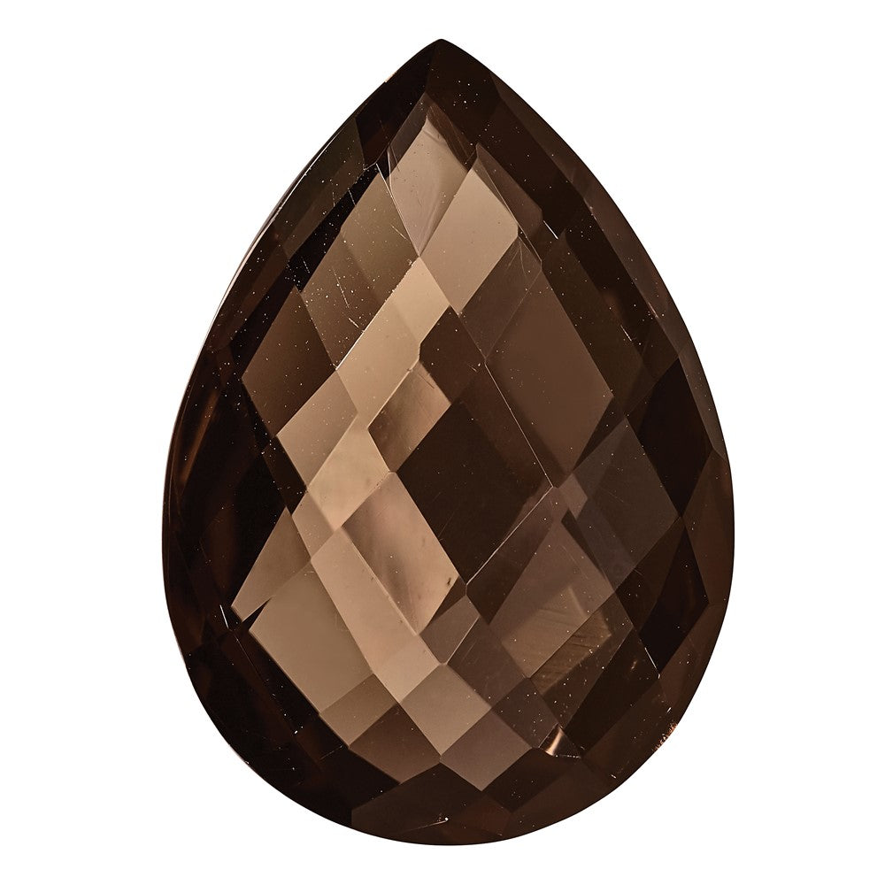 Gemstone Smoky Quartz Aa Quality 16X12mm Pear Briolette
