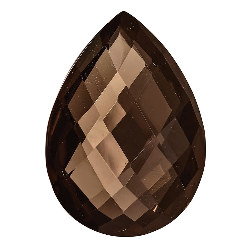 Gemstone Smoky Quartz Aa Quality 16X12mm Pear Briolette