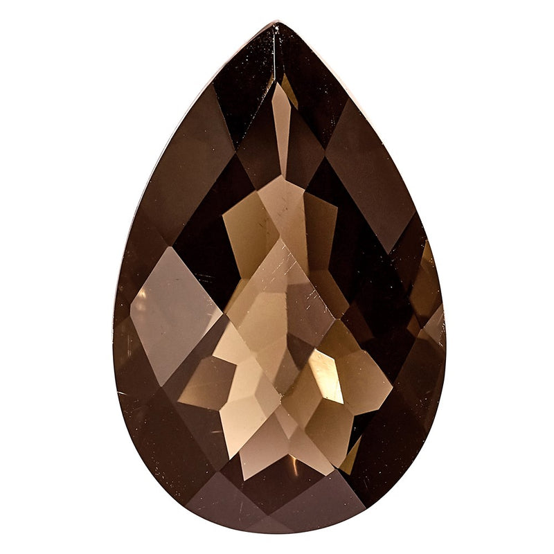 Gemstone Smoky Quartz Aa Quality 12X8mm Pear Checkerboard