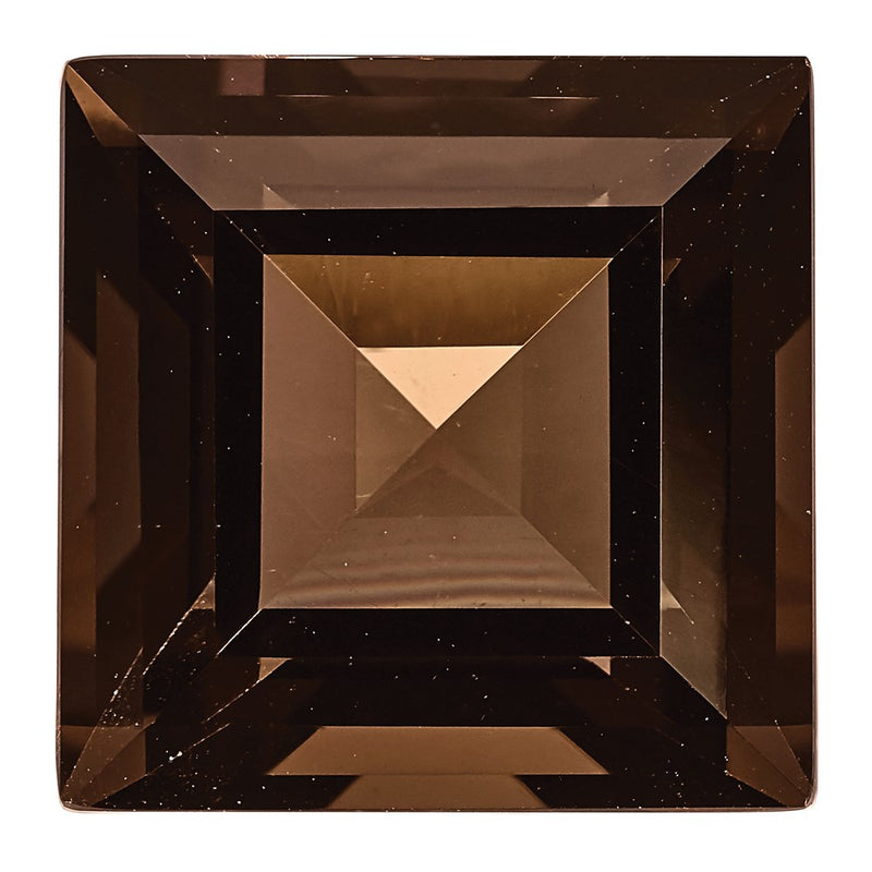Gemstone Smoky Quartz Aa Quality 8mm Square Step-Cut