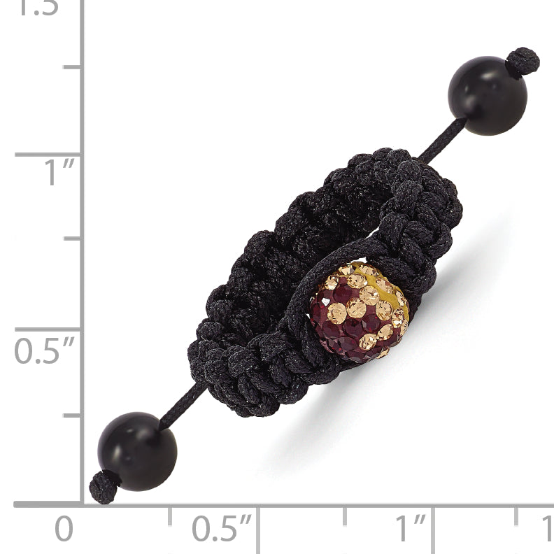Fashion Crystal Macrame Adjustable Ring
