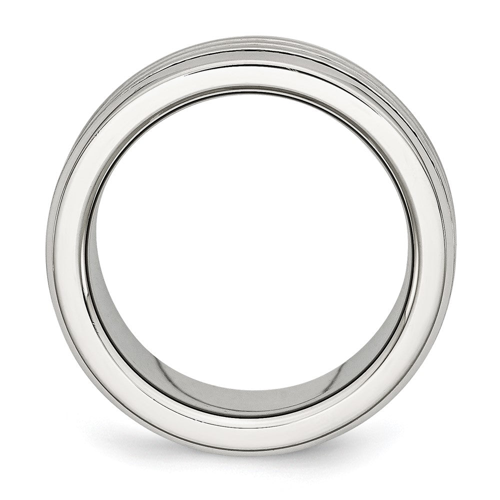 Stainless Steel Multirow 13mm Cz Ring