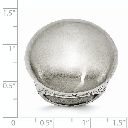 Stainless Steel Matte Textured Sides Ring