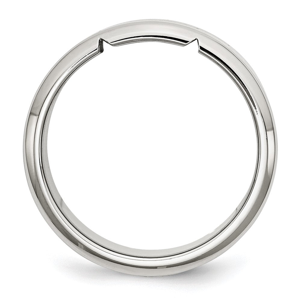 Stainless Steel Polished And Textured 10mm Band