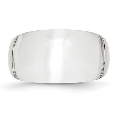 Stainless Steel 12mm Cat'S Eye Ring (Size 6 Only)