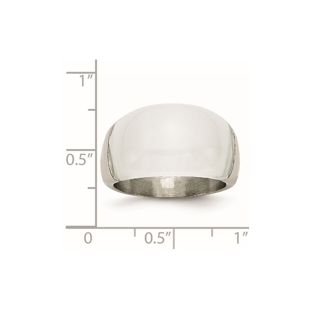 Stainless Steel 12mm Cat'S Eye Ring (Size 6 Only)
