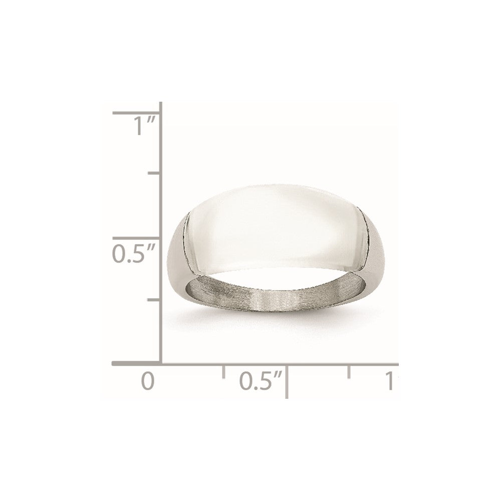 Stainless Steel 8mm Cats Eye Ring