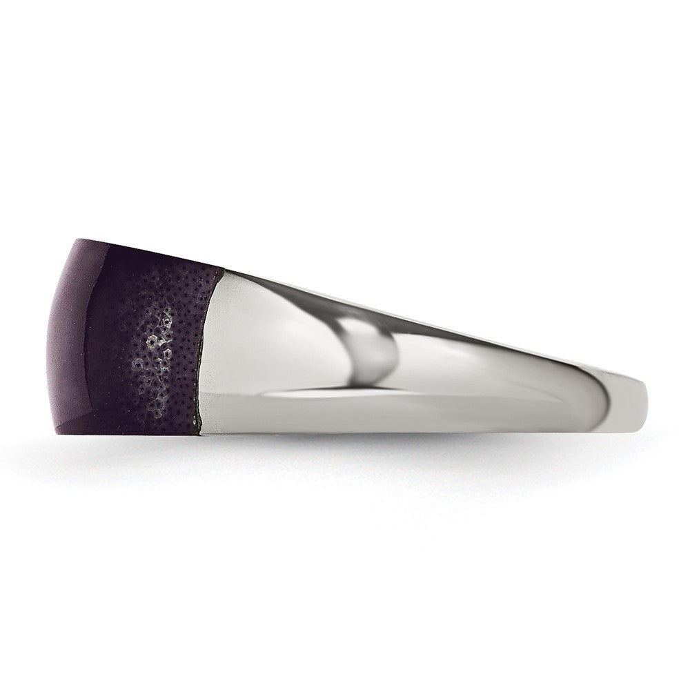Stainless Steel 8mm Black Cat'S Eye Ring