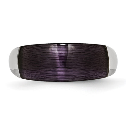 Stainless Steel 8mm Black Cat'S Eye Ring