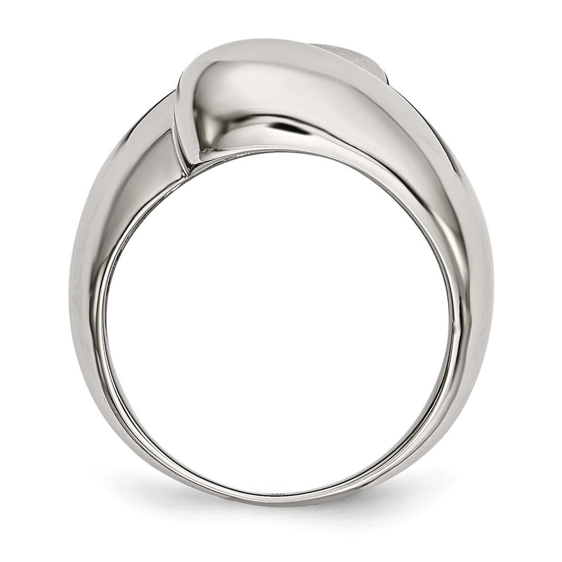 Stainless Steel Polished Size 8 Ring (Size 8 Only)