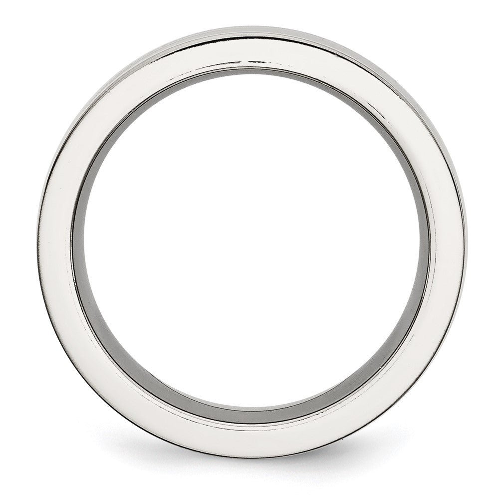 Stainless Steel Base With Polished Black Ceramic Center Band