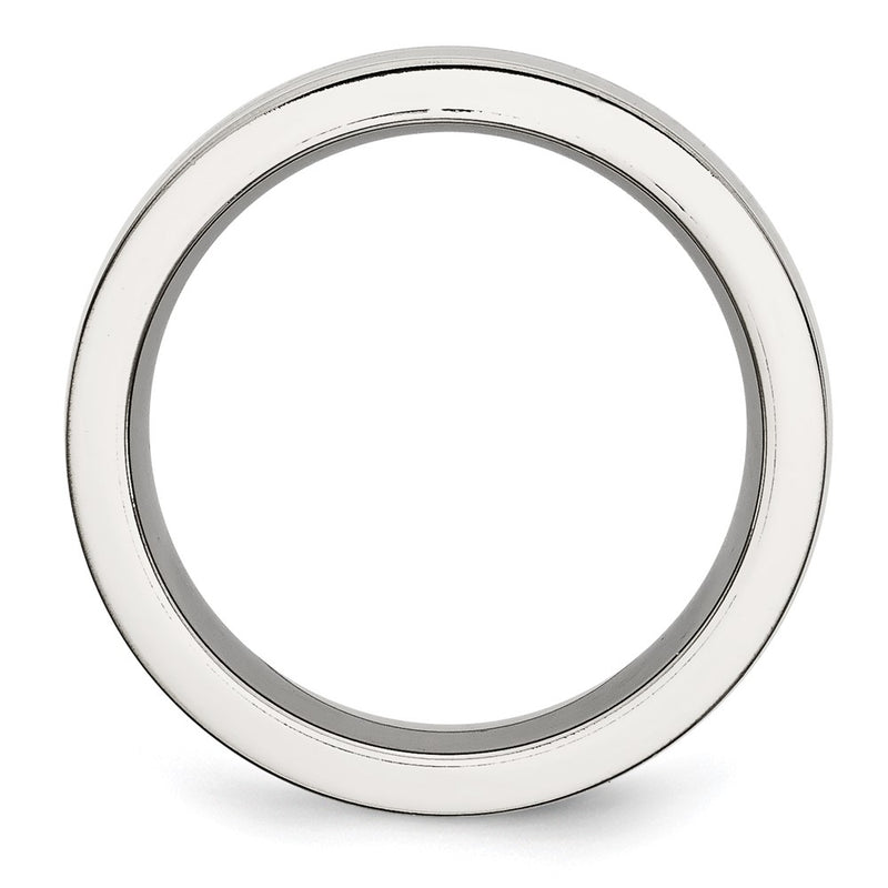 Stainless Steel Base With Polished Black Ceramic Center Band
