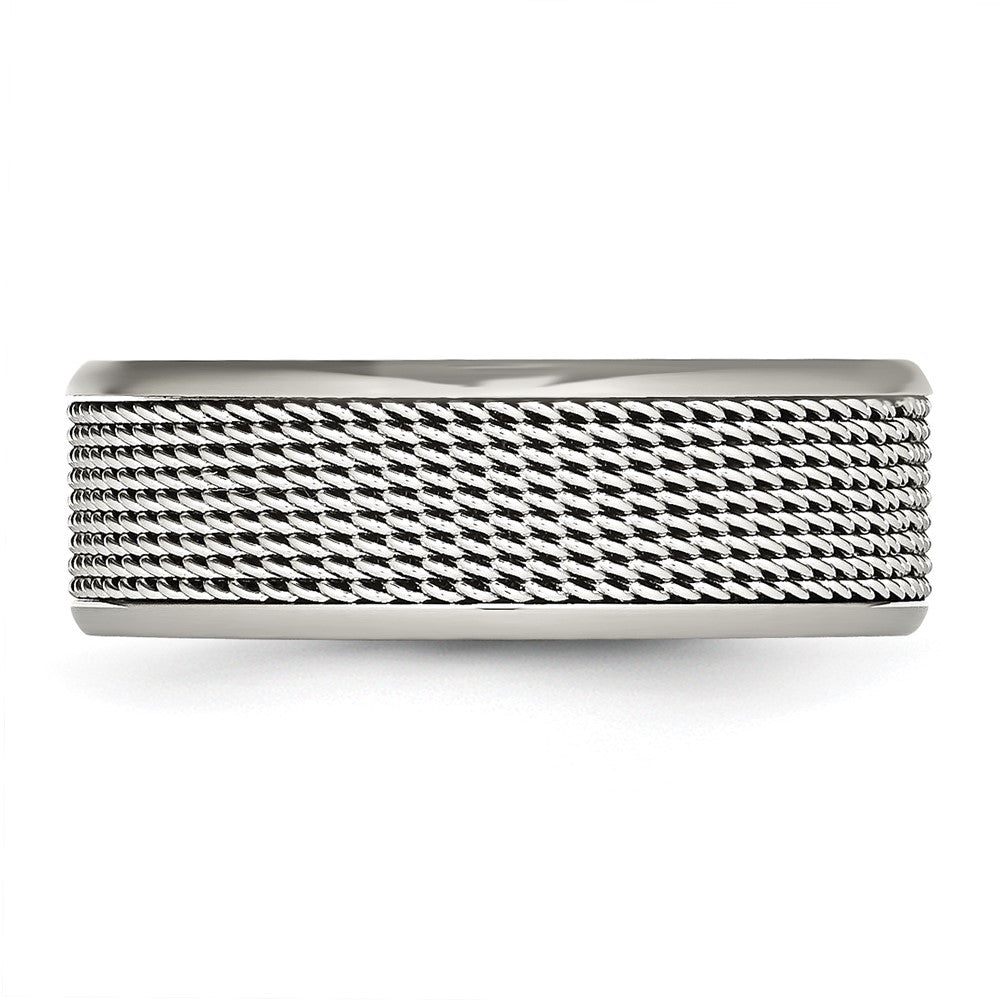 Stainless Steel Base With Mesh Center 8mm Band