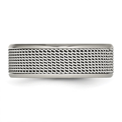 Stainless Steel Base With Mesh Center 8mm Band