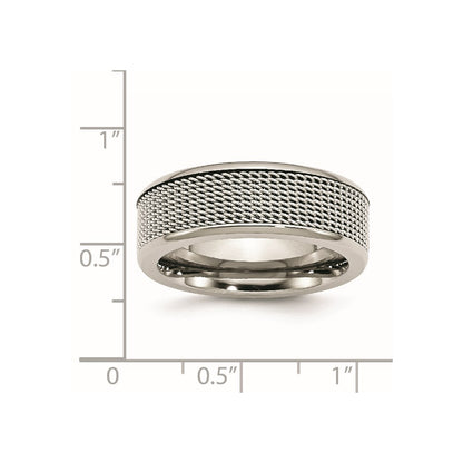 Stainless Steel Base With Mesh Center 8mm Band
