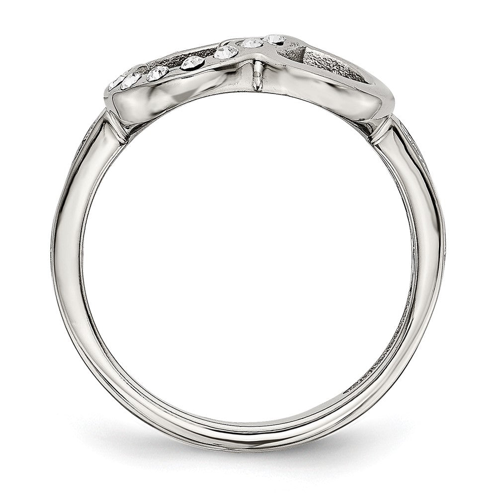 Stainless Steel Cz Ring (Size 7 Only)