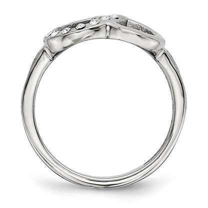 Stainless Steel Cz Ring (Size 7 Only)
