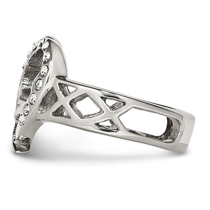 Stainless Steel Cz Ring (Size 7 Only)