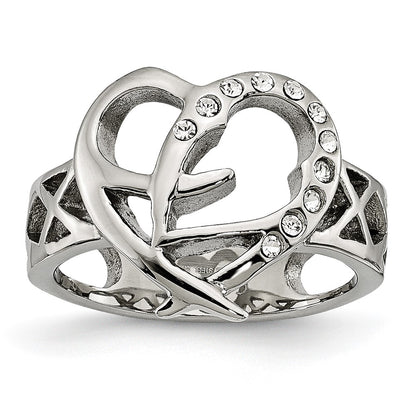 Stainless Steel Cz Ring (Size 7 Only)