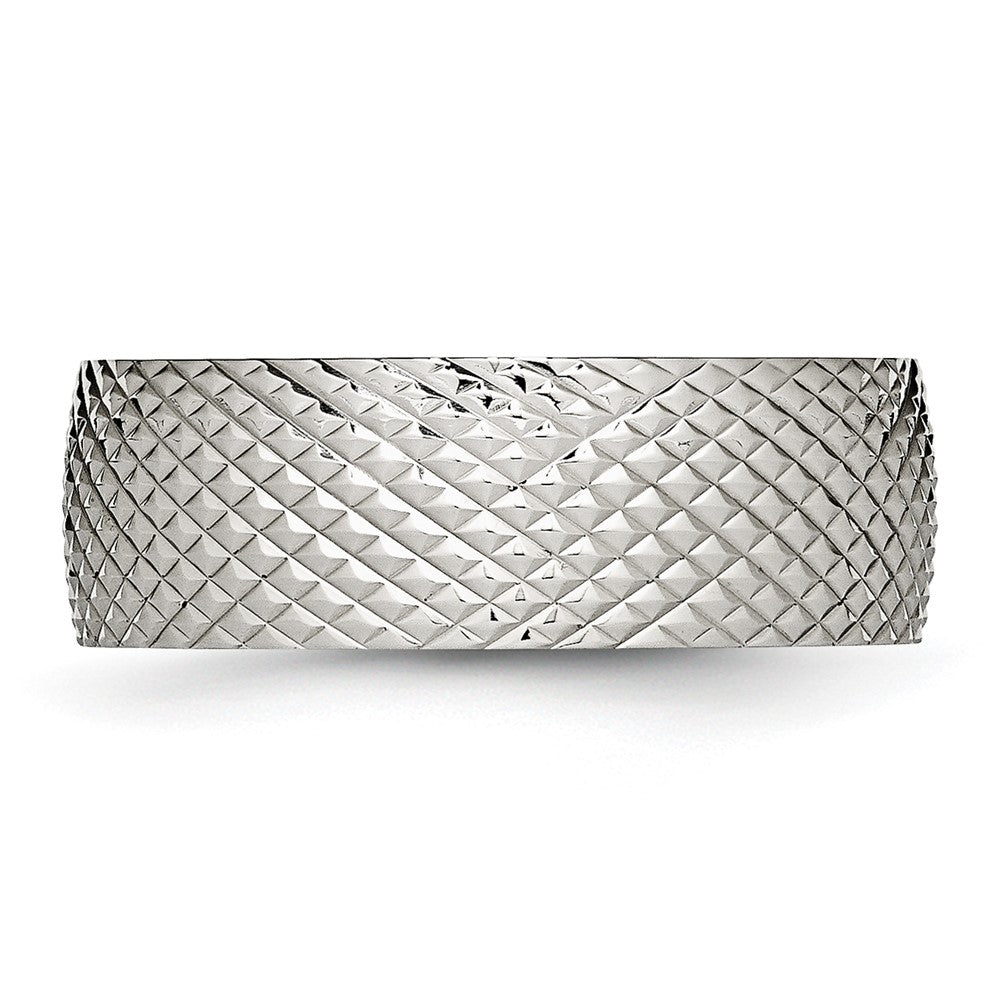 Stainless Steel Polished And Textured 8mm Band