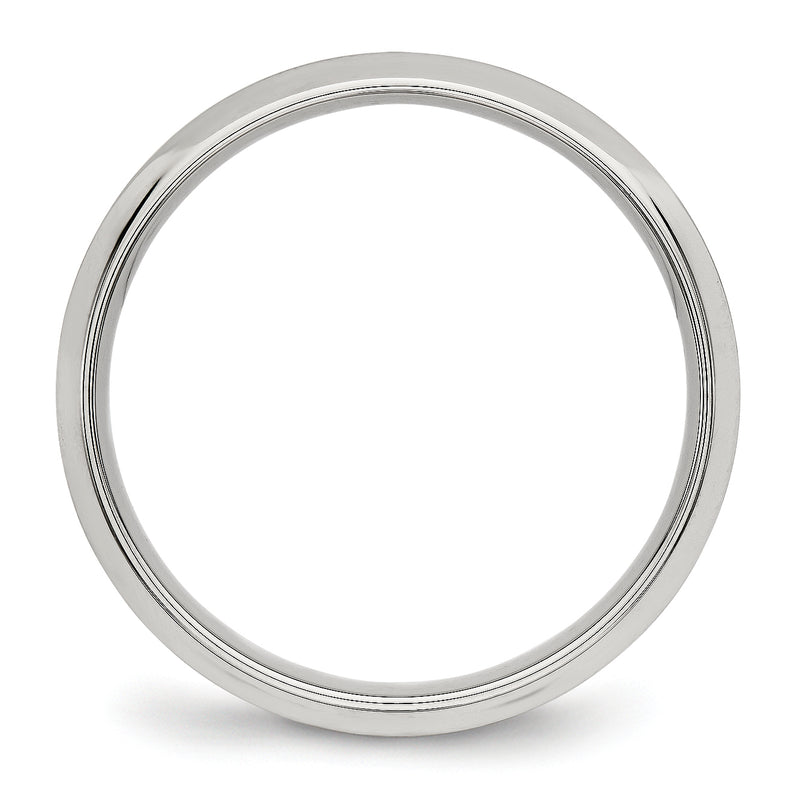 Stainless Steel Polished Brushed Center Ridged 5mm Band