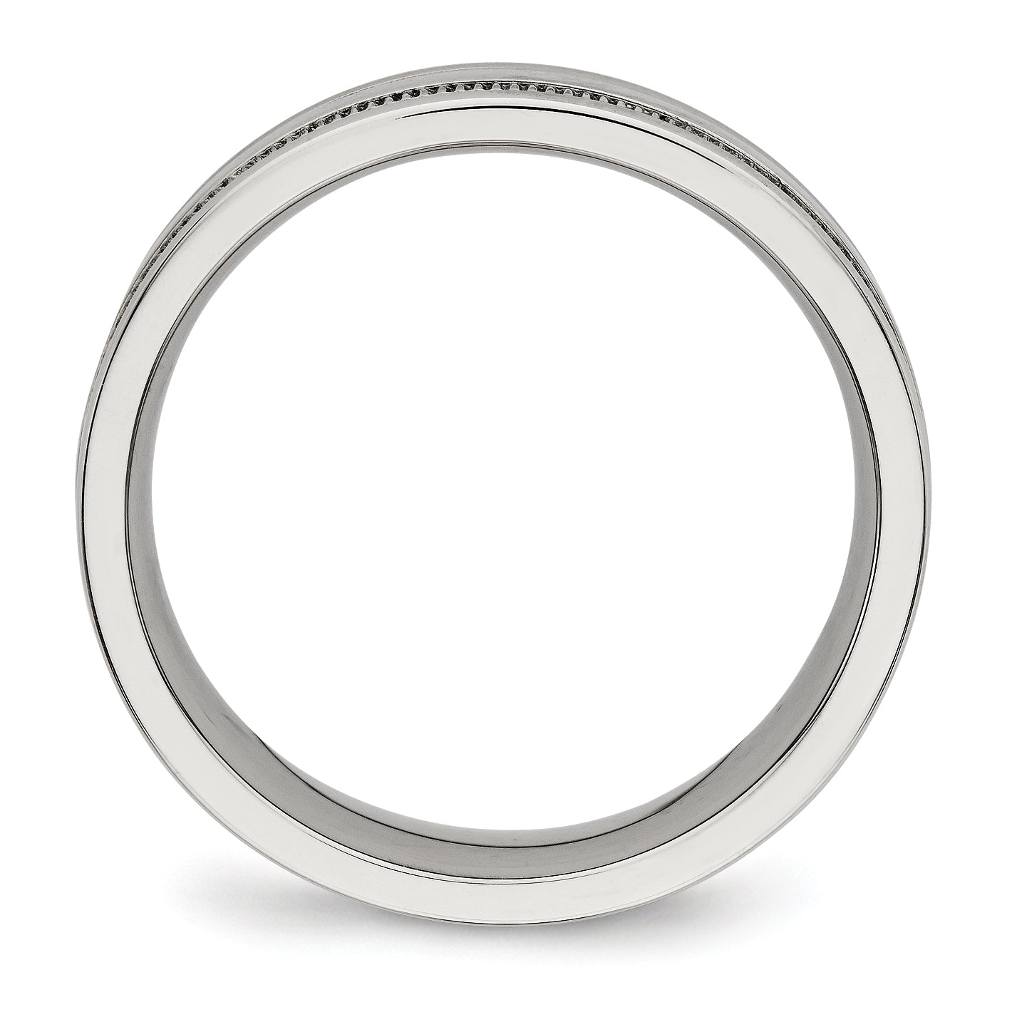 Stainless Steel Polished 6mm Grooved Band