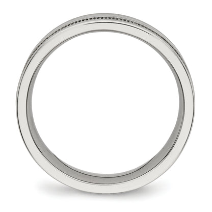 Stainless Steel Polished 6mm Grooved Band