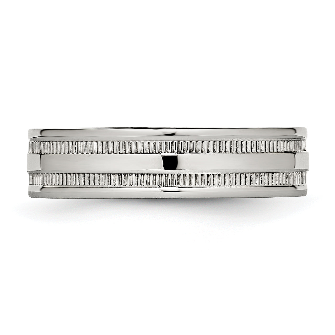 Stainless Steel Polished 6mm Grooved Band