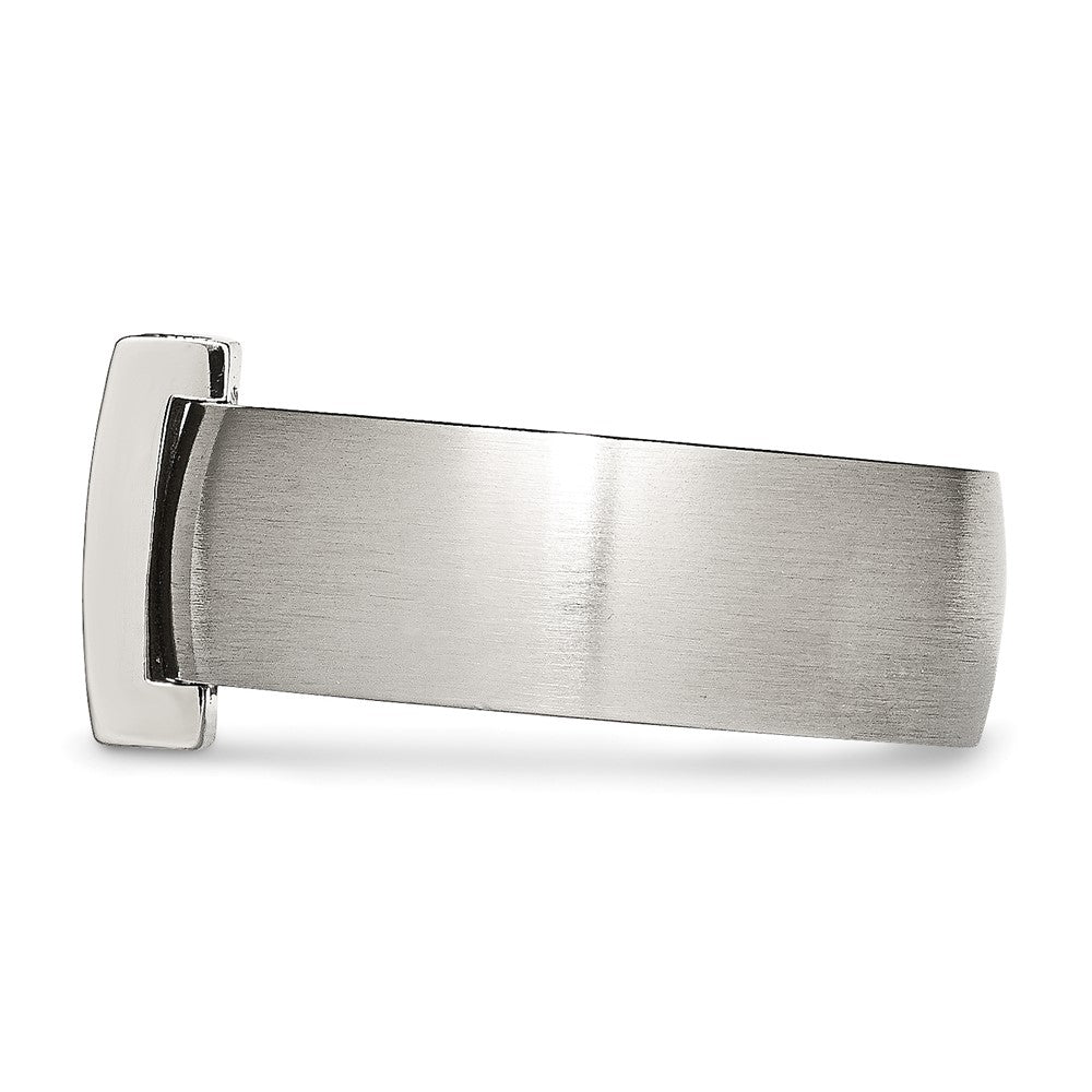 Stainless Steel Brushed Cz 8mm Band