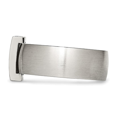 Stainless Steel Brushed Cz 8mm Band