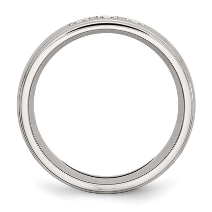 Stainless Steel Polished With Cz Ring
