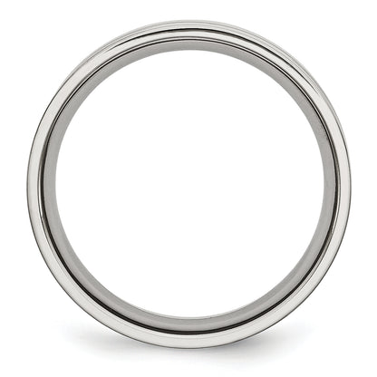 Stainless Steel Polished 6mm Grooved Band