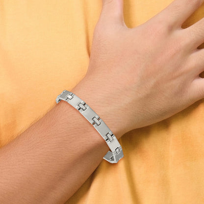 8.5 Inch Chisel Stainless Steel Brushed And Polished 8.25 Link Bracelet