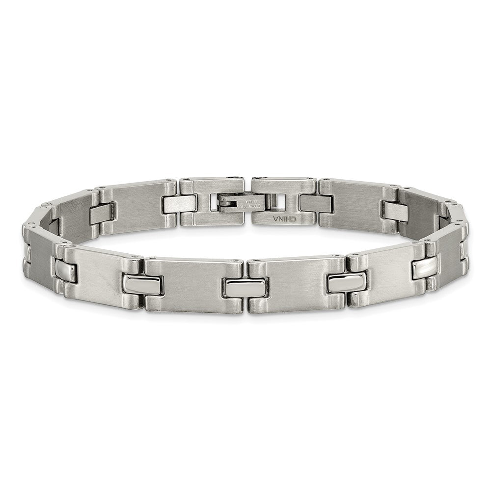 8.5 Inch Chisel Stainless Steel Brushed And Polished 8.25 Link Bracelet