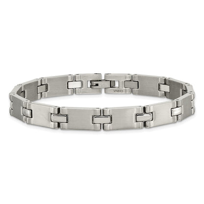 8.5 Inch Chisel Stainless Steel Brushed And Polished 8.25 Link Bracelet