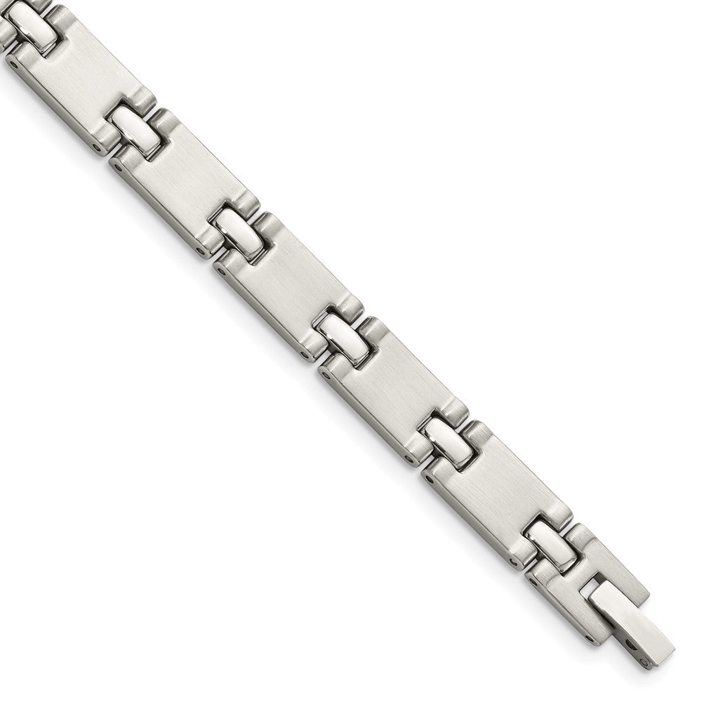 8.5 Inch Chisel Stainless Steel Brushed And Polished 8.25 Link Bracelet